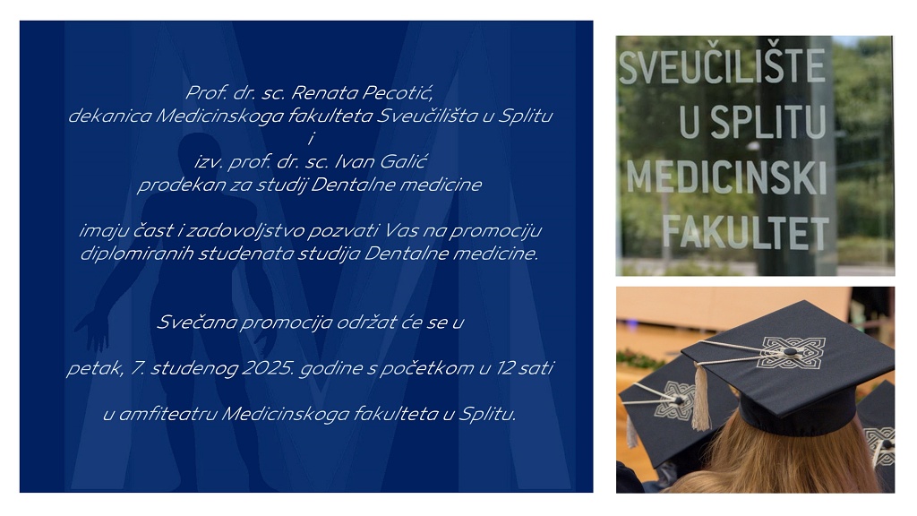 7. 11. 2025. Svečana promocija doktorica i doktora Dentalne medicine